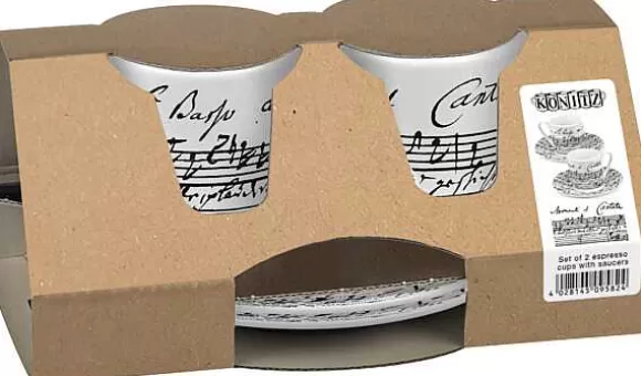 Konitz Porcelain 2Pc Gift Box Coffee Cantata^ Music