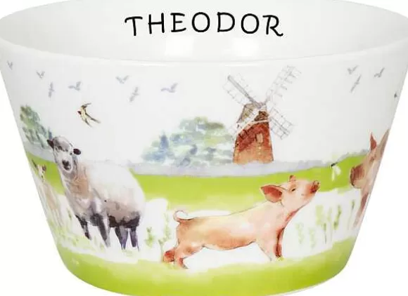 Konitz Porcelain Bowl Farm Animals^ Mugs With Names