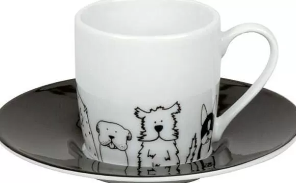 Konitz Porcelain Espressoset Funny Dogs^ Animals