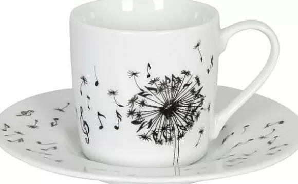 Konitz Porcelain Espressoset Music Dandelion^ Music