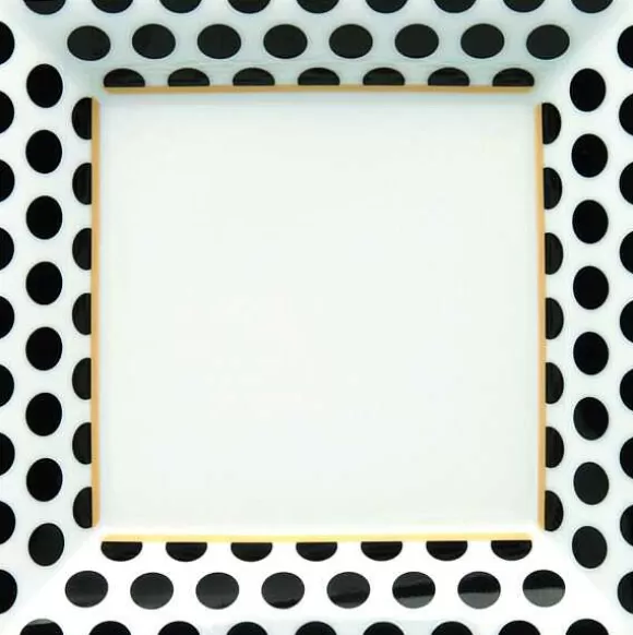 Konitz Porcelain Medium Tray Black & White Dots^ Black & White