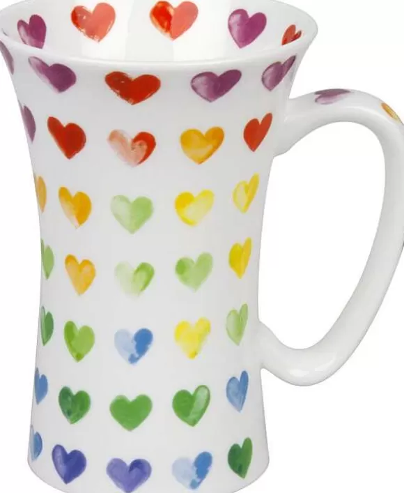 Konitz Porcelain Mega Mug Colourful Cast - Hearts^ Colours