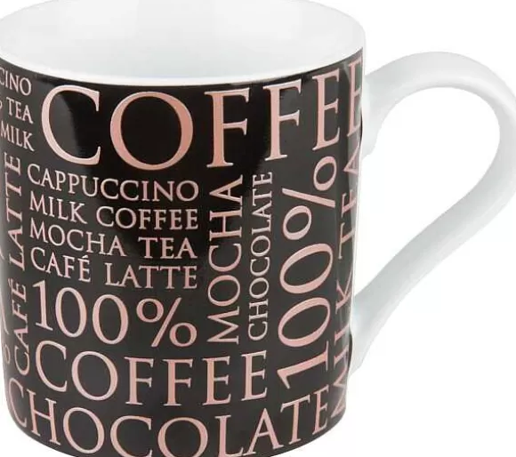 Konitz Porcelain Mug 100% Coffee - Rose/Black^ Coffee