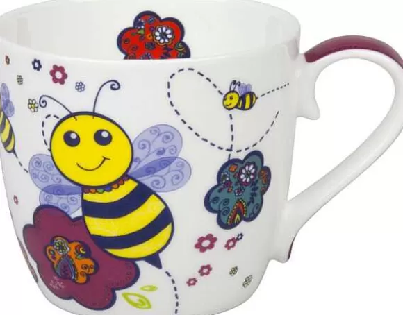 Konitz Porcelain Mug Bee - White^ Colourful Animals