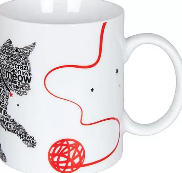 Konitz Porcelain Mug Criss Cross Animals - Cat^ Animals