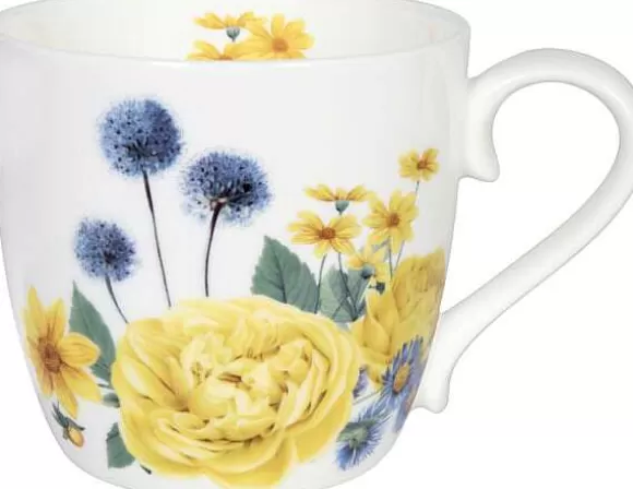 Konitz Porcelain Mug Gardening - Yellow Roses^ Flowers