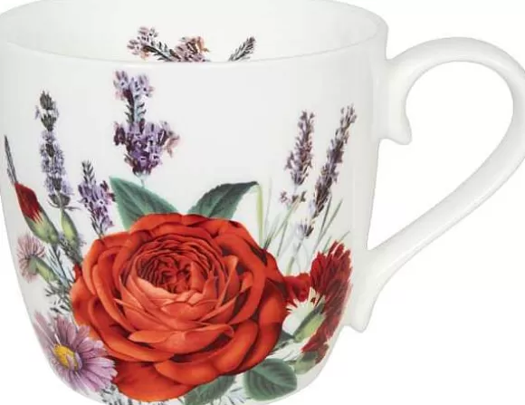 Konitz Porcelain Mug Gardening Purple Lav. Pure^ Flowers
