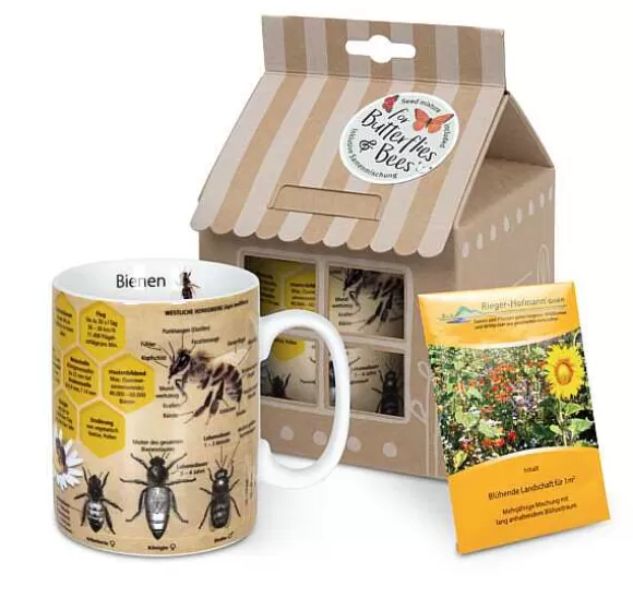 Konitz Porcelain Mug +Giftbox + Flower Seeds Wissensbecher Biene (Ger)^ Mugs Of Knowledge