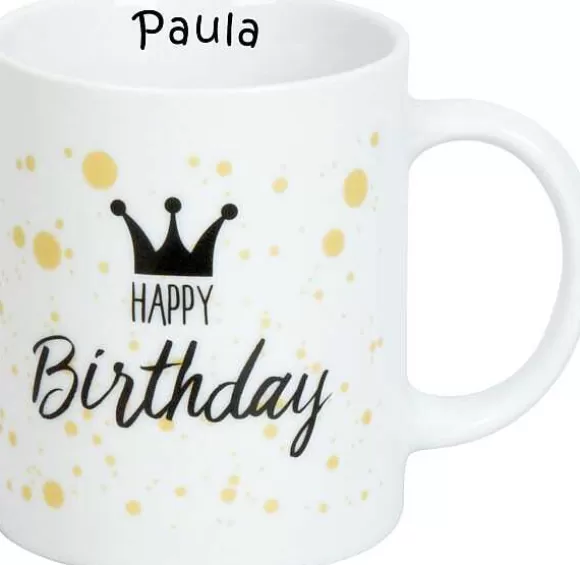 Konitz Porcelain Mug Happy Birthday + Name^ Mugs With Names