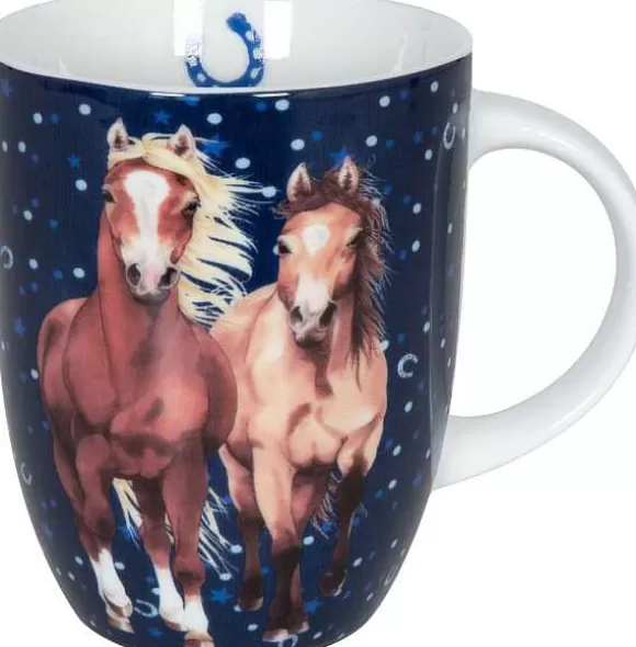 Konitz Porcelain Mug Pferdefreunde - Horses - Darkblue^ Animals