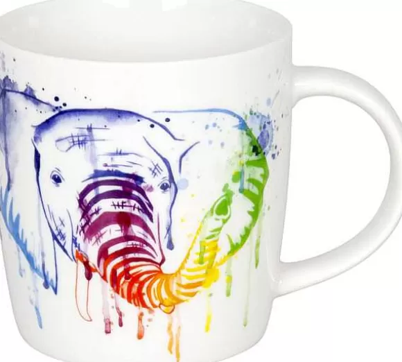 Konitz Porcelain Mug Watercoloured Animals - Elephant^ Watercoloured Animals