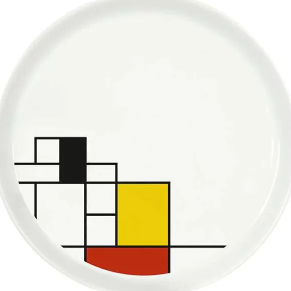 Konitz Porcelain Plate O 20 Cm Hommage To Mondrian^ Bauhaus