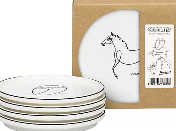 Konitz Porcelain Set Of 4 Coaster With Giftbox Picasso^ Picasso