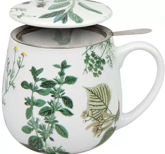 Konitz Porcelain Snuggle Mug, Sieve And Cover My Favourite Tea Herbs^ Tea