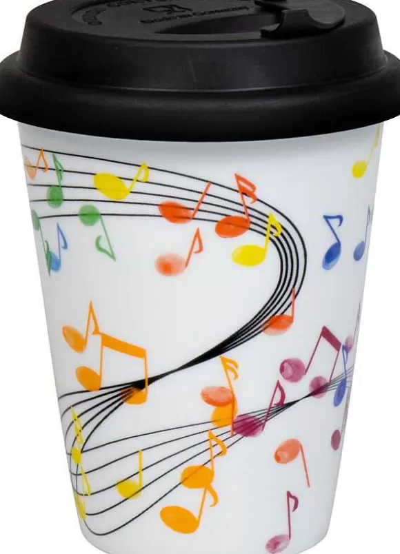 Konitz Porcelain Togo Mug Tpe-Lid With Close Flying Notes^ Music