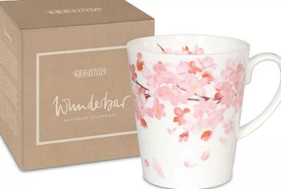 Konitz Porcelain Wunderbar-Mug In Gift Box - Kirschbluten^ Wunderbar